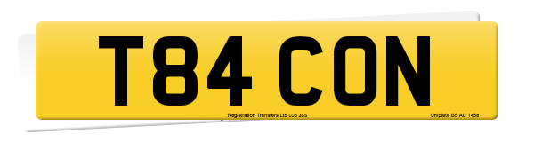 Registration number T84 CON